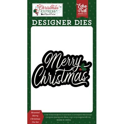 Die Set - Mounted Merry Christmas - Christmas Express Collection