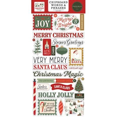 Chipboard Words &amp; Phrases - Christmas Village Collection