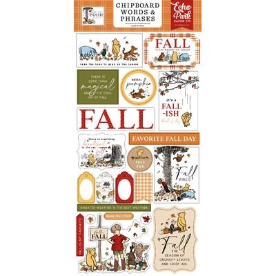 Chipboard Words &amp; Phrases - Winnie the Pooh Autumn Collection