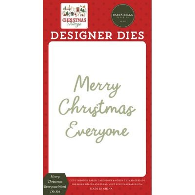 Die Set - Merry Christmas Everyone Word - Christmas Village Collection