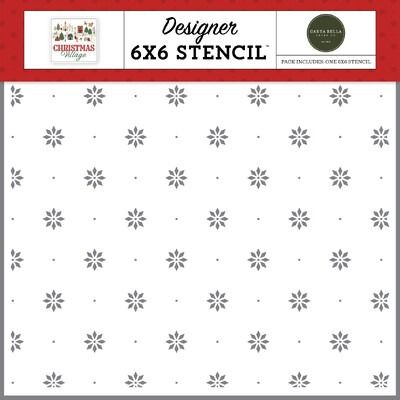 Stencil - Holly Jolly Flowers - Christmas Village Collection