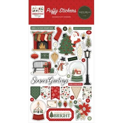 Puffy Stickers - Christmas Village Collection