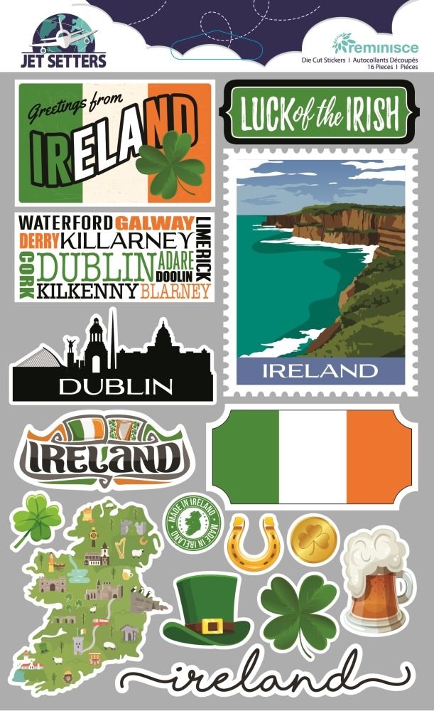 Ireland - Jet Setters Stickers