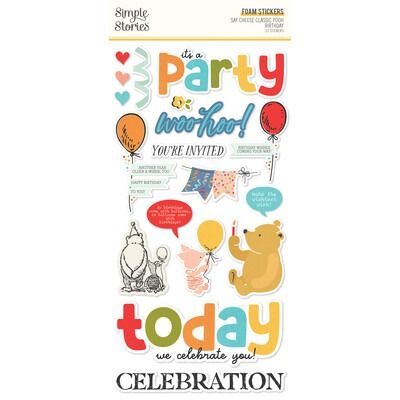 Foam Stickers - Say Cheese Classic Pooh Birthday Collection