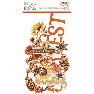 Simple Pages Page Pieces - Simple Vintage Autumn Breeze Collection
