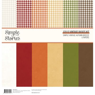 12x12 Vintage Basics Kit - Simple Vintage Autumn Breeze Collection