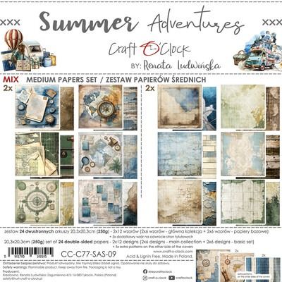 8x8 Mix Paper Pad - Summer Adventures Collection