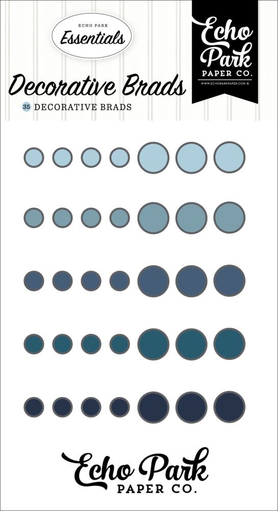 Decorative Brads - Blue - Essentials Collection