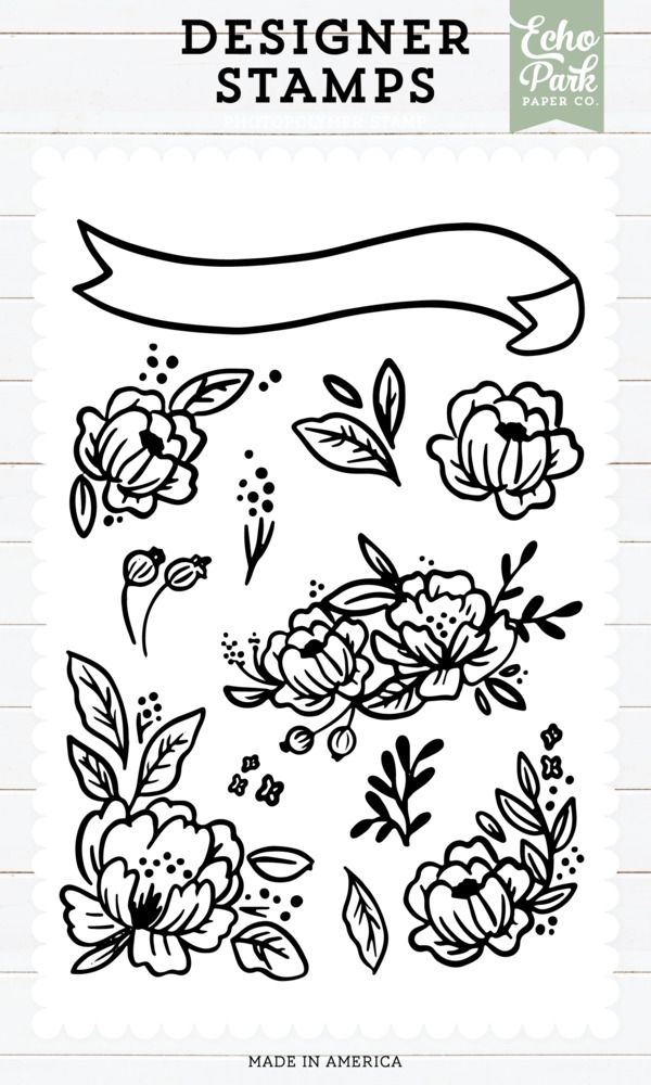 Clear Stamp Set - Floral Banner - Essentials Collection