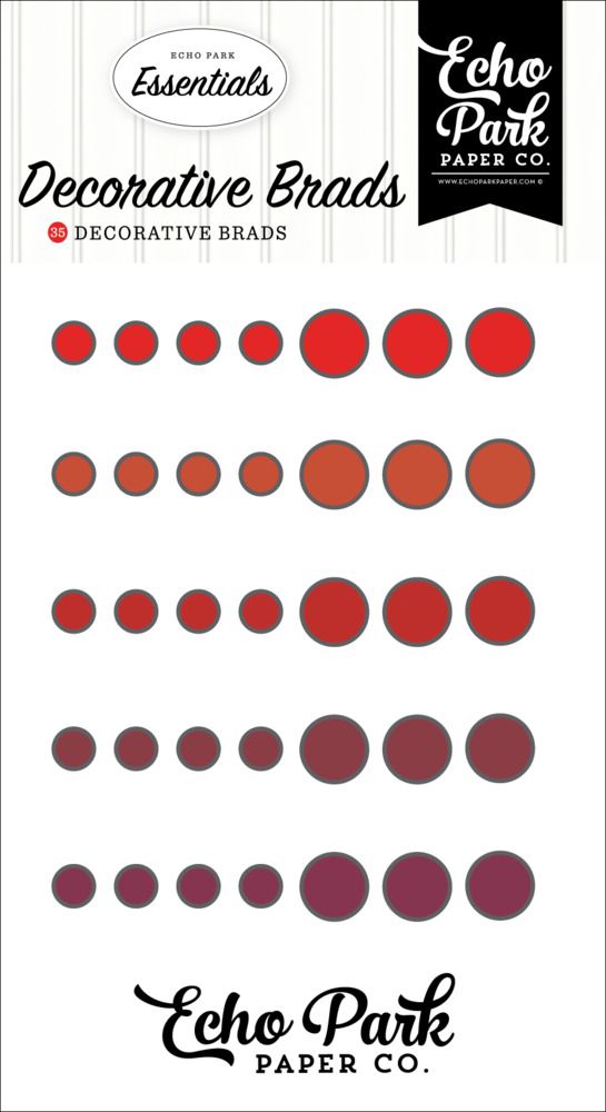 Decorative Brads - Red - Essentials Collection