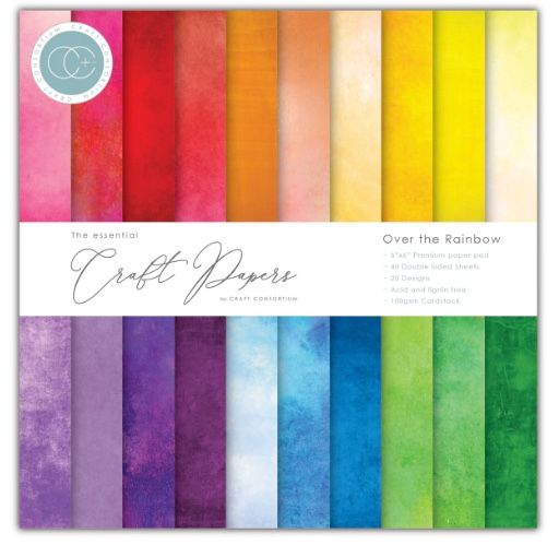 12x12 Paper Pad - Over The Rainbow - Essential Craft Papers