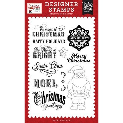 Clear Stamp Set - Be Merry And Bright - Santa Claus Collection