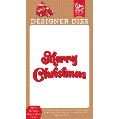 Die Set - Merry Christmas Shadow Word - Santa&#39;s Christmas Delivery Collection
