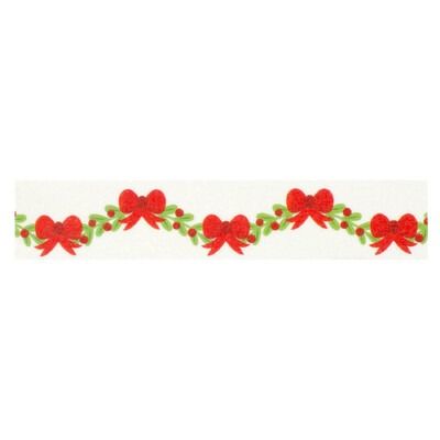Washi Tape - Holly and Bows Garland - Santa&#39;s Christmas Delivery Collection
