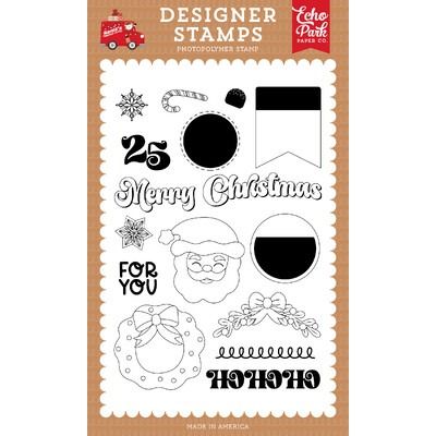 Clear Stamp Set - Merry Christmas Santa - Santa&#39;s Christmas Delivery Collection