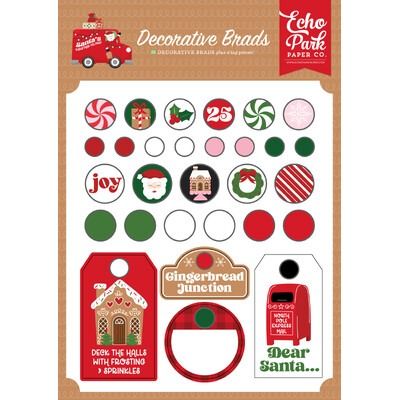 Decorative Brads - Santa&#39;s Christmas Delivery Collection