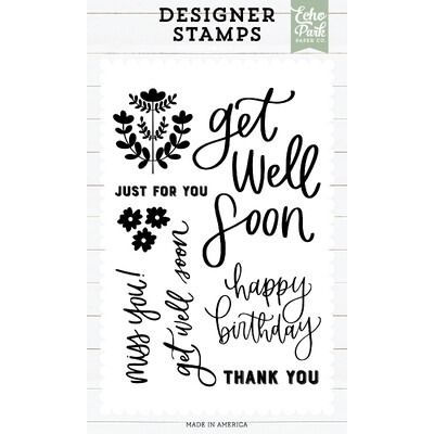 Clear Stamp Set - Get Well Soon Sentiments - Essentials Collection