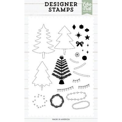 Clear Stamp Set - Christmas Trees - Essentials Collection