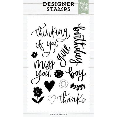 Clear Stamp Set - Thinking Of You Sentiments - Essentials Collection