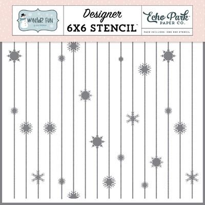 Stencil - Snowflake Strings - Winter Fun Collection