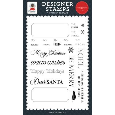 Clear Stamp Set - Holiday Tag Template - Christmas in the City Collection