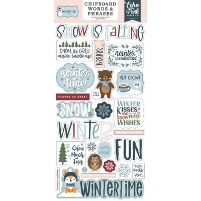 Chipboard Words &amp; Phrases - Winter Fun Collection