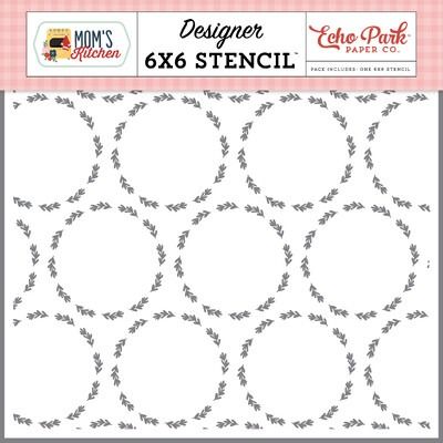 Stencil - Circle Of Sprigs - Mom&#39;s Kitchen Collection