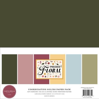 12x12 Solids Kit - Pressed Floral Collection