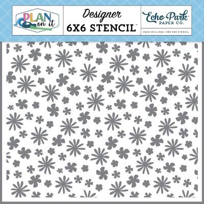 Stencil - Fun Plans Floral - Plan On It Collection