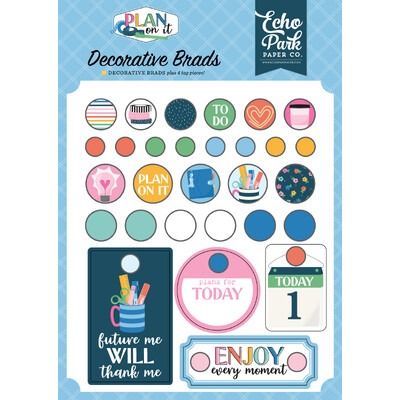 Decorative Brads - Plan On It Collection