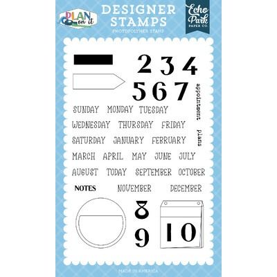 Clear Stamp Set - Calendar Memo - Plan On It Collection
