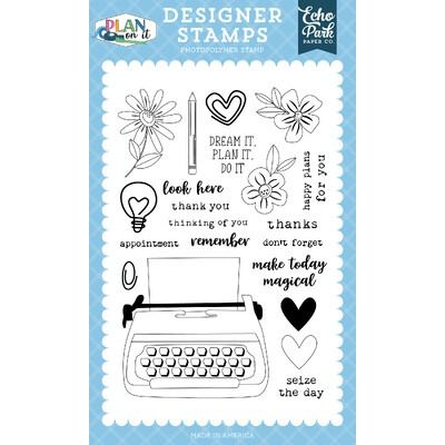 Clear Stamp Set - Typewriter Text - Plan On It Collection