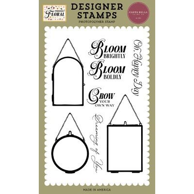 Clear Stamp Set - Hanging Frames And Phrases - Pressed Floral Collection