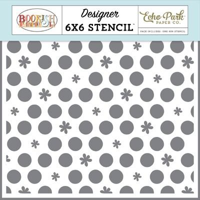 Stencil - Dots And Flowers - Bookish Collection