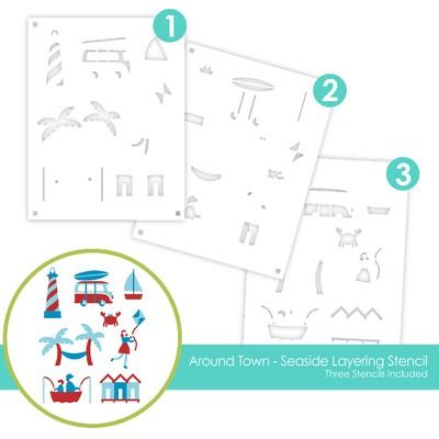 Around Town - Seaside - Layering Stencil Set