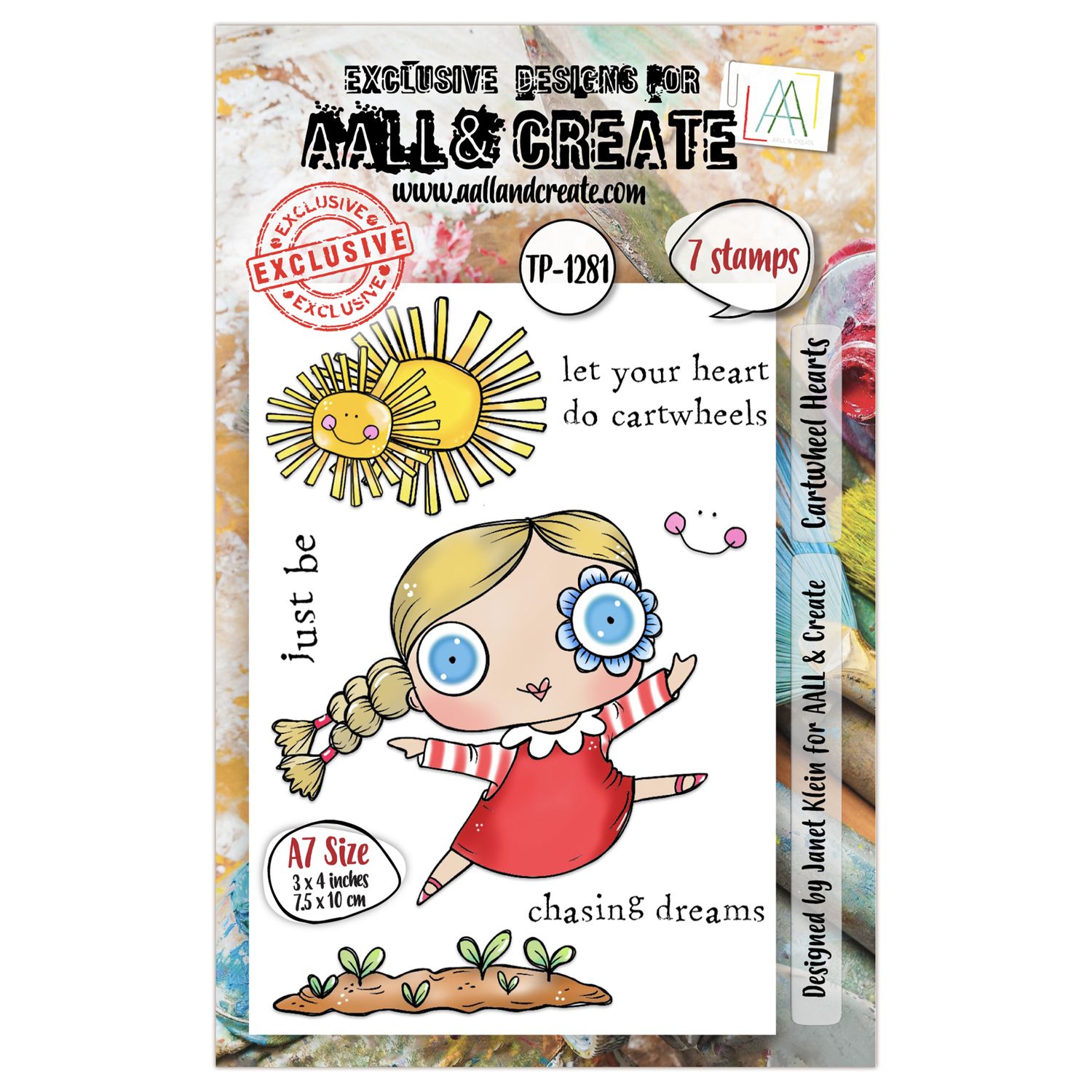 Cartwheel Hearts - Clear Stamp Set