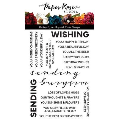 Wishing &amp; Sending Sentiments - Clear Stamp Set