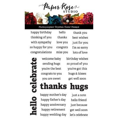 Stacked Sentiments No. 1 - Clear Stamp Set