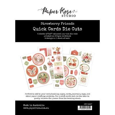 Quick Cards Die Cuts - Strawberry Friends Collection