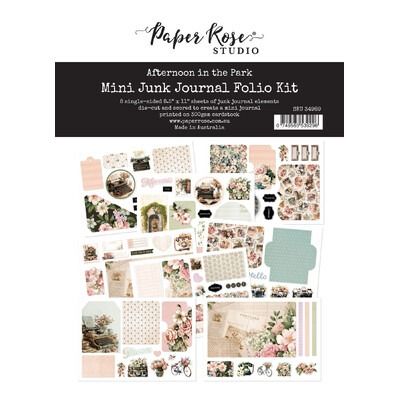 8.5x11 Mini Junk Journal Folio Kit - Afternoon in the Park Collection
