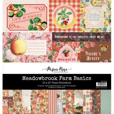 12x12 Paper Collection - Meadowbrook Farm Basics Collection