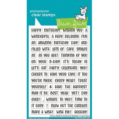 Henry&#39;s Build-a-Sentiment: Birthday - Clear Stamp Set