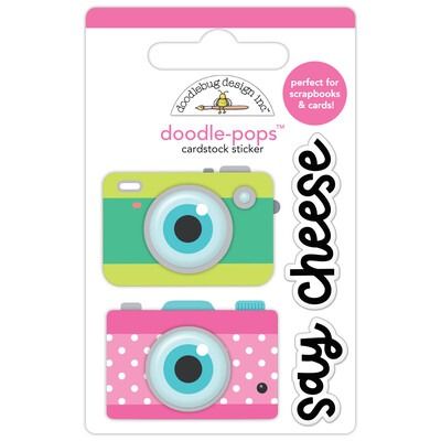 Photo Op - Doodle-pops 3D Cardstock Sticker - Summer Fun Collection