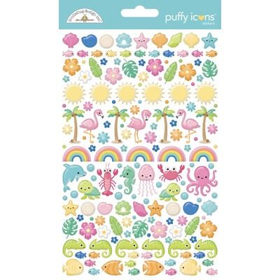 Puffy Icons Stickers - Summer Fun Collection