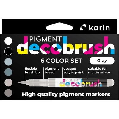 Gray - Pigment DecoBrush Marker Set