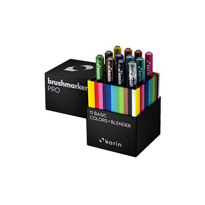 11 Basic Colours + Blender - Brushmarker PRO Set