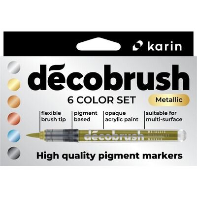Decobrush Metallic Marker Set