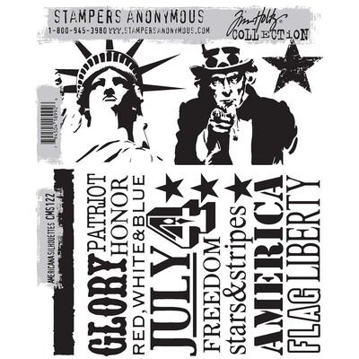 Americana Silhouettes - Cling Stamp Set