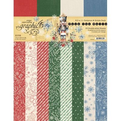 8.5x11 Patterns &amp; Solids Paper Pack - Deck the Halls Collection