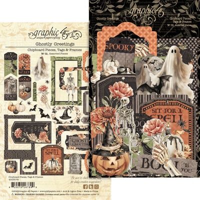 Chipboard Pieces + Tags + Frames - Ghostly Greetings Collection